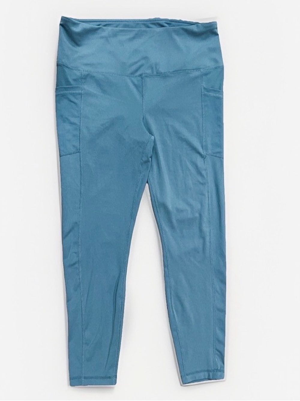 Yogalicious Lux Women’s XL Teal Leggings Tapered Compression With Pockets